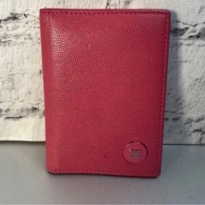 CHANEL Pink Caviar Card Holder / Wallet